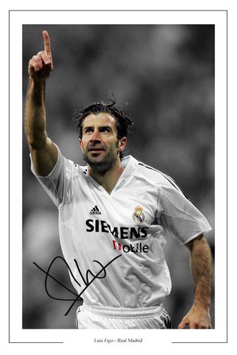 Luis figo real - figo, signed
