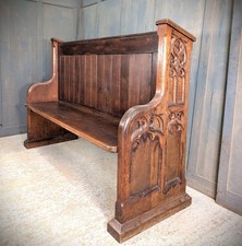 Carved Gothic Choir Pew from a