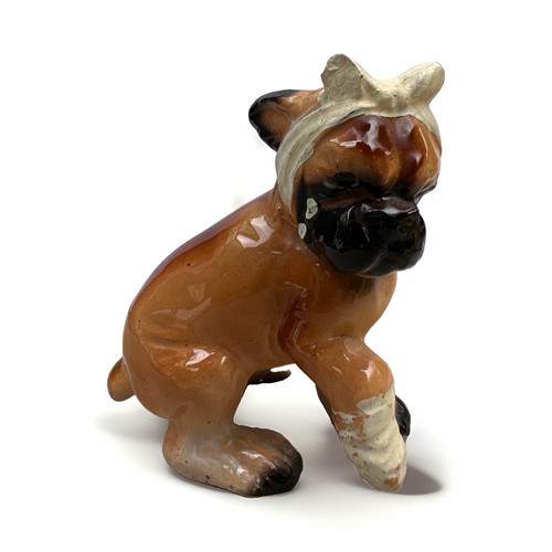 Boxer dog ceramic - dog, pottery