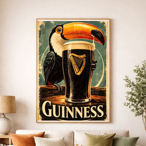 Vintage style guinness print - style,