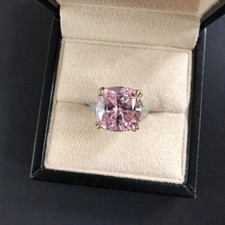 4Ct Cushion Cut Pink Sapphire