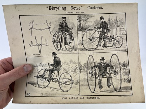 Antique 1887 bicycling news - antique,