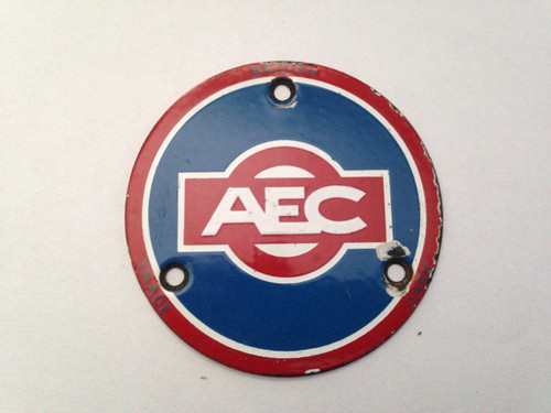 Vintage enamel aec wheel - vintage,