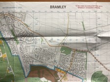 ORIGINAL BRITISH ARMY MAP: BRAMLEY TRAINING AREA, 2011 (91x42cm)