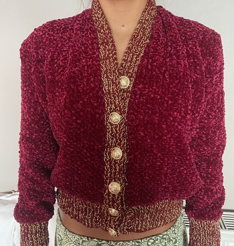 Hand knitted chenille - hand,