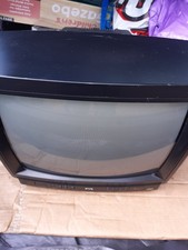 Pye Cube Box Tv Retro Gaming Crt Tele Old Portable Gully Working No Remote Chea