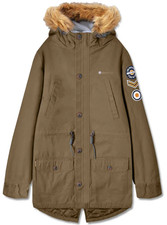 Lambretta Mens Carnaby Scooter Hooded Classic Mod Ska Badge Parka Sizes S to 4XL