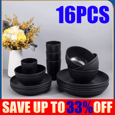 16 Piece Black Plastic Camping