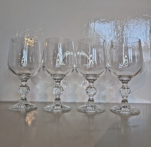Set vintage lead crystal - 4,