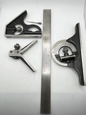 Vintage Moore & Wright combination Set - 992P/12 12” Rule 100ths