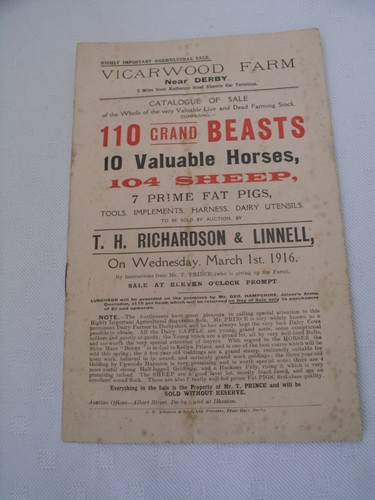 1916 vicarwood farm derby - vicarwood, nr
