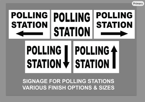Polling station size sign - polling, a