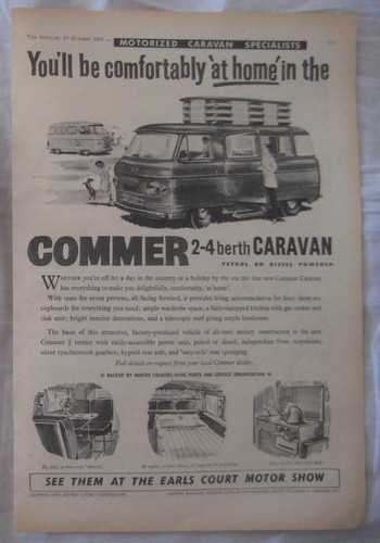 1961 commer campervan original - campervan,