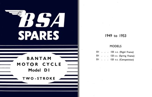 Bsa spares 1949 1953 - bsa,