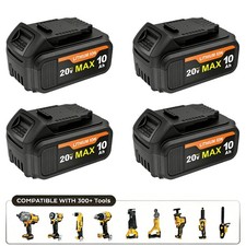 4 Pack 20V 10.0Ah Battery for