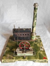 Vintage toy steam engine J C Unis Jean Comby Twin cylinder 1950s French