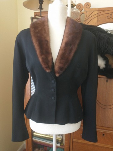 Vtg 1940 womens black - 1940's,