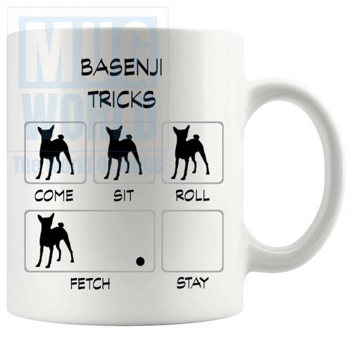 Basenji tricks mug funny - basenji,