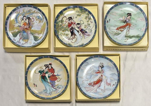 Set chinese art plates - 5,