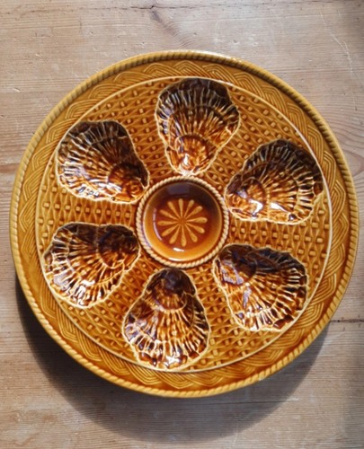 Vintage oyster plate ceramic - oyster,