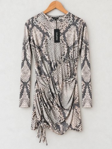 Boohoo snake print ruched - boohoo,