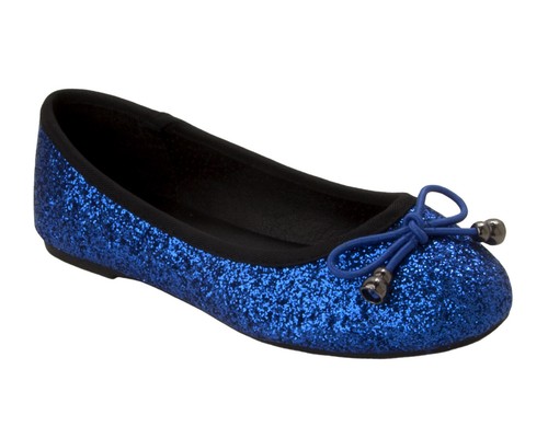 Girls royal blue - blue, glitter