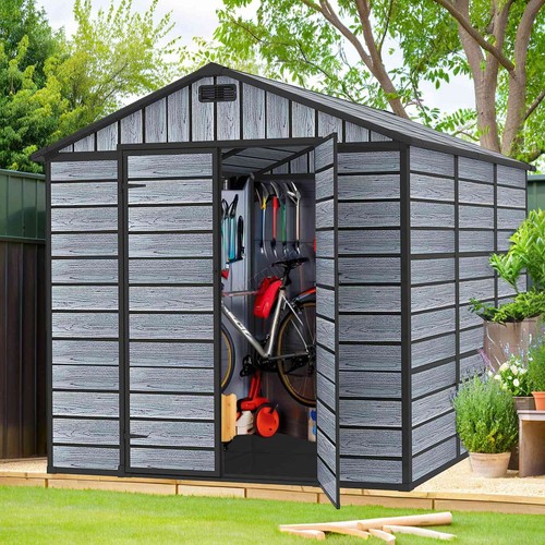 8x6ft plastic garden shed apex - 8x6ft,