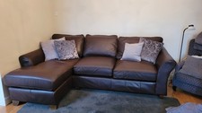 Marks and Spencer L Shaped Corner Left Side Brown Sofa/Settee!COLLECTION ONLY!!
