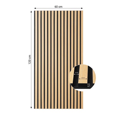 Wooden wall panels 60x240cm - wooden,