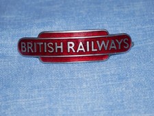 BRITISH RAILWAYS CAP BADGE - RED - VERY GOOD CONDITION