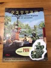 Petter Type PHW Water Cooled Diesel Engine Advertising Leaflet