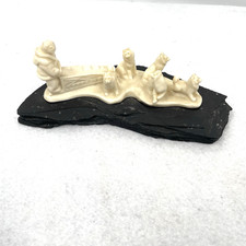 Pearlite Carved Dog Sled On
