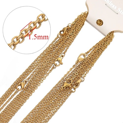 10pcs gold stainless steel - 10pcs,