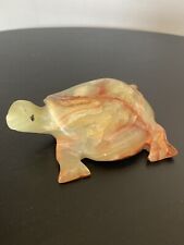 Vintage Onyx Green Carved Turtle Tortoise Figurine