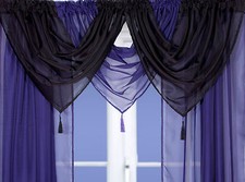 Voile swags tassled - -,