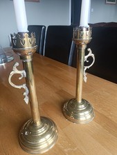 A Pair of Gothic Brass Church