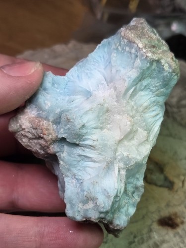 Larimar crystal raw specimen - raw,