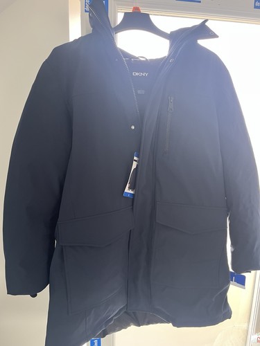 Dkny mens down parka - parka, hooded