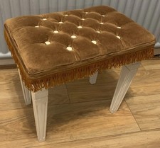 Vintage Fringed Vanity Stool