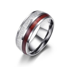 Mens 8mm Titanium Steel Rings