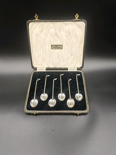 Antique set six sterling - antique,