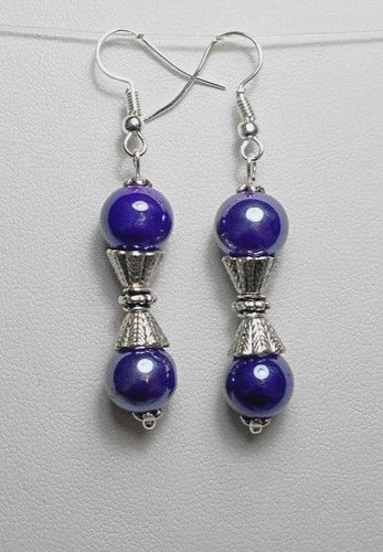 Dangle earrings cobalt - dangle, cobalt-blue