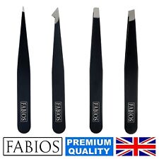 Tweezers Set 4 Piece Professional Eyebrow Hair Beauty Pluckers Stainless Steel