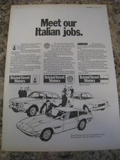 ITALIAN JOBS MASERATI ALFA FIAT BRISTOL ST  MOTORS 1971 ADVERT A4 SIZE FILE 19