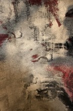 red white grey black abstract pattern rug(pls read description)