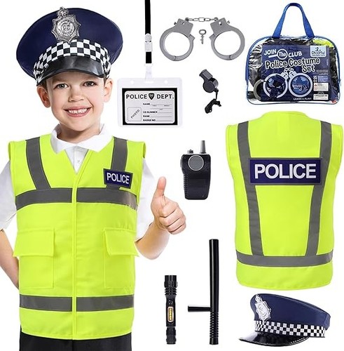 Kids police costume 10 pcs - police,