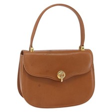 GUCCI Hand Bag Leather Brown