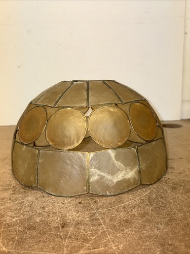Vintage capiz shell lampshade - capiz,