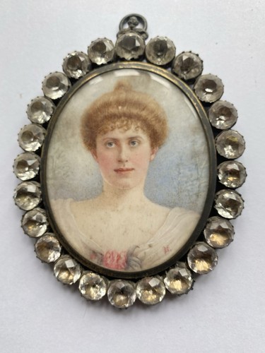 Edwardian diamanté miniature - edwardian,