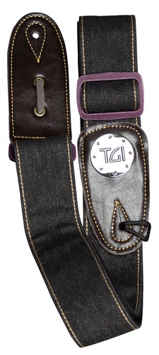 Tgi guitar strap woven - tgi, black